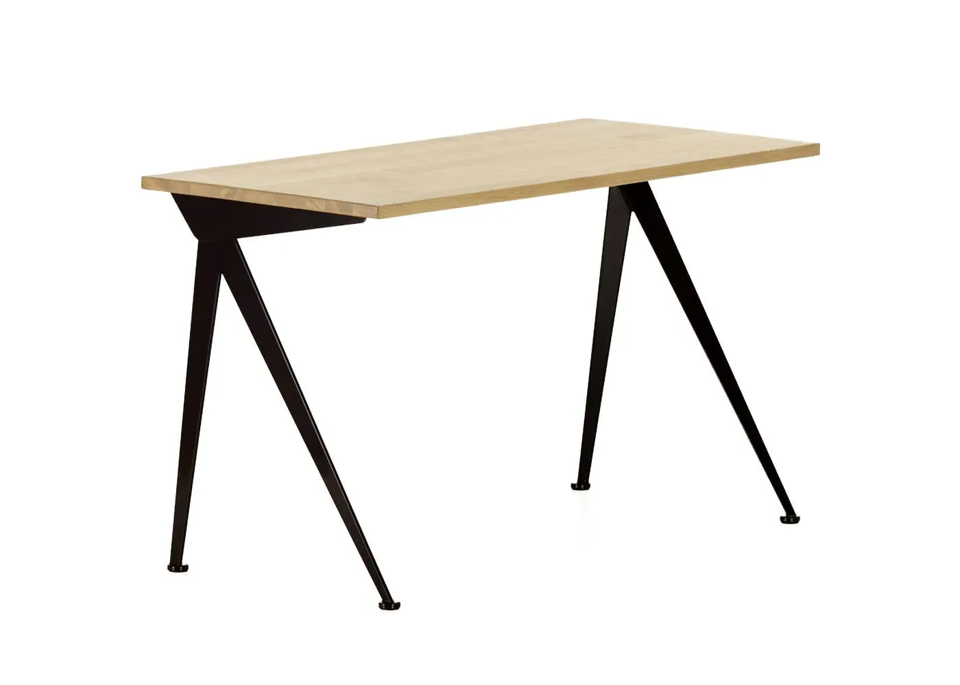 Compact Desk with Splayed Legs - Black, Wood image