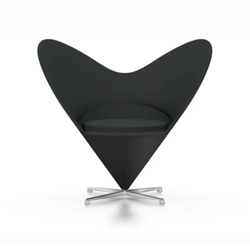 Cone Swivel Chair with Wings - Black, Wool image