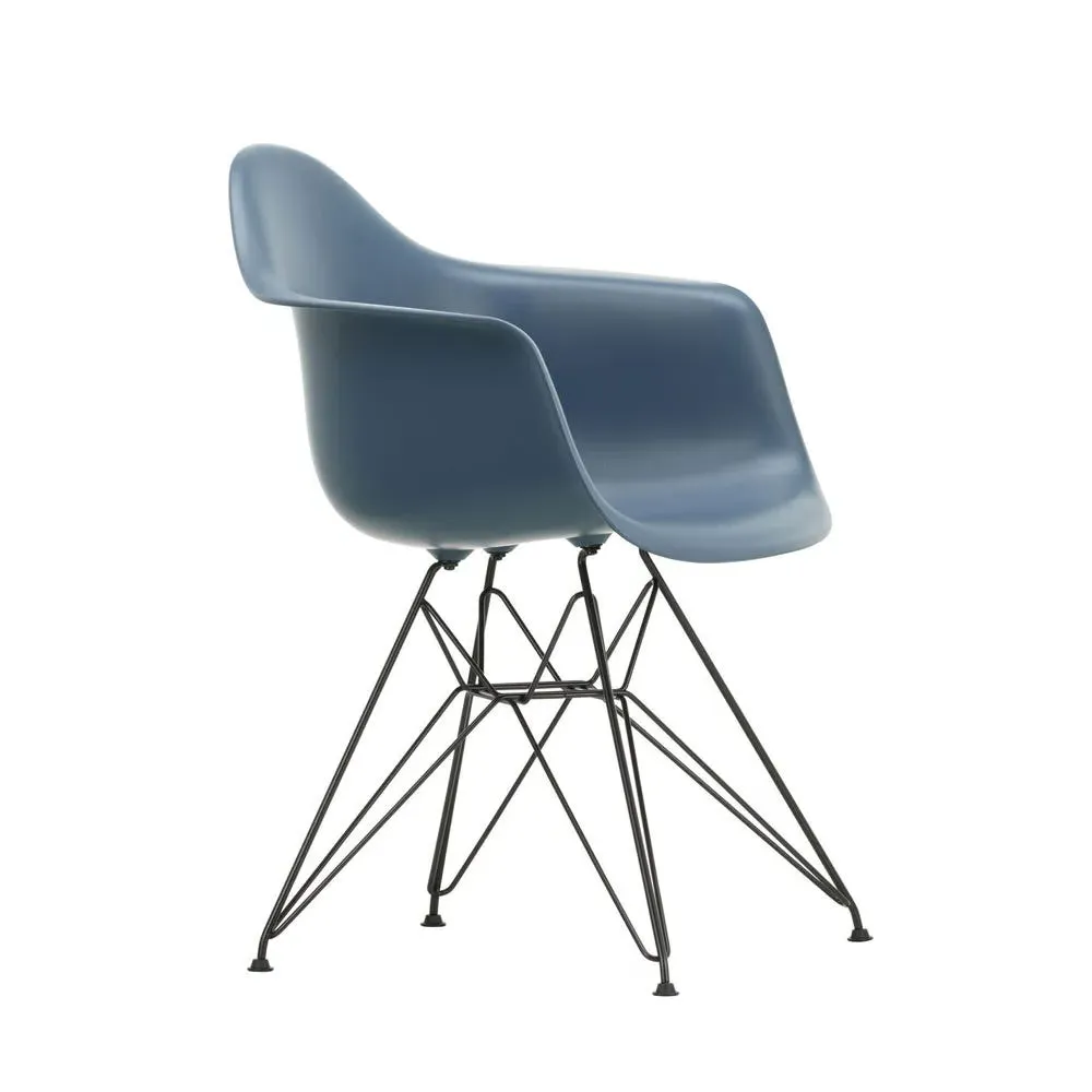 DAR Armchair with Steel Base - Blue