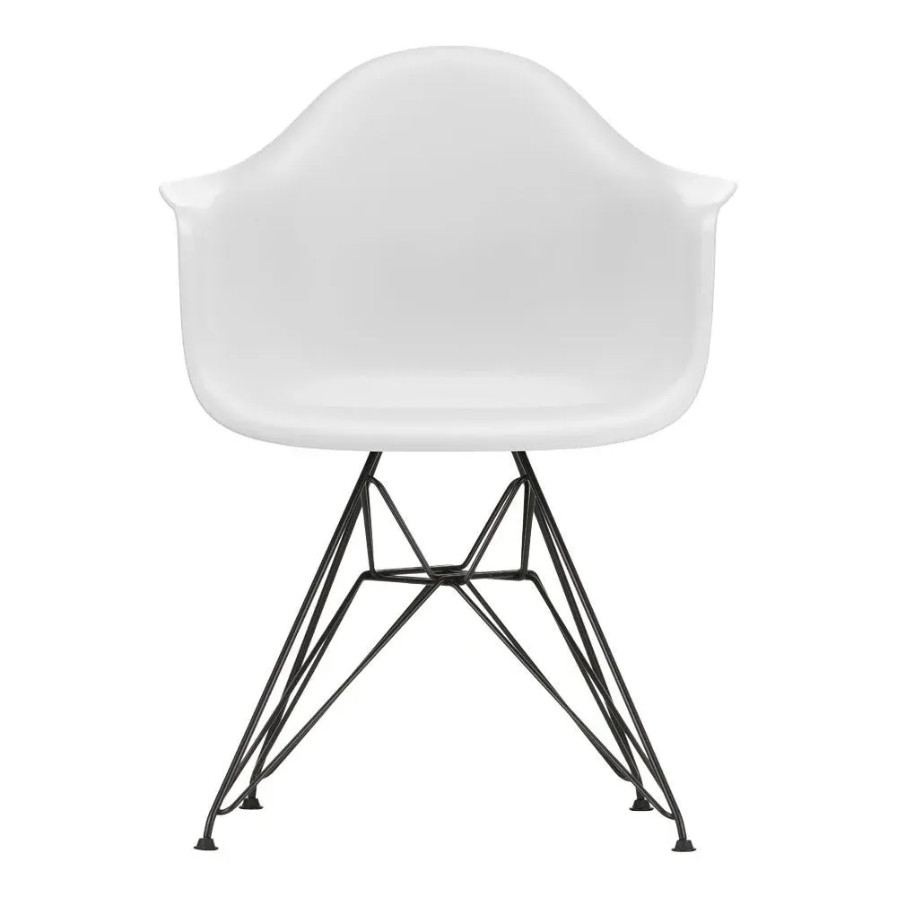 DAR Armchair with Steel Base - White