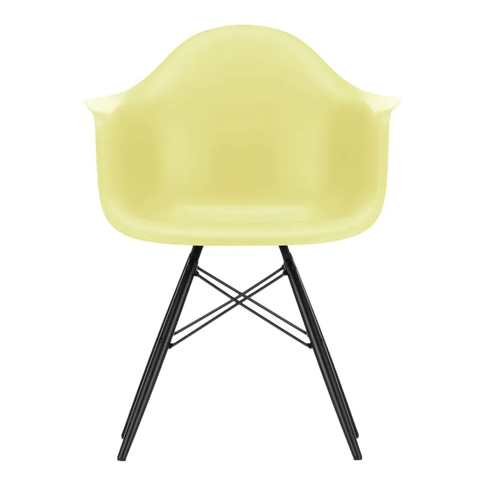 DAW Armchair with Black Maple Base - Citron, Polypropylene