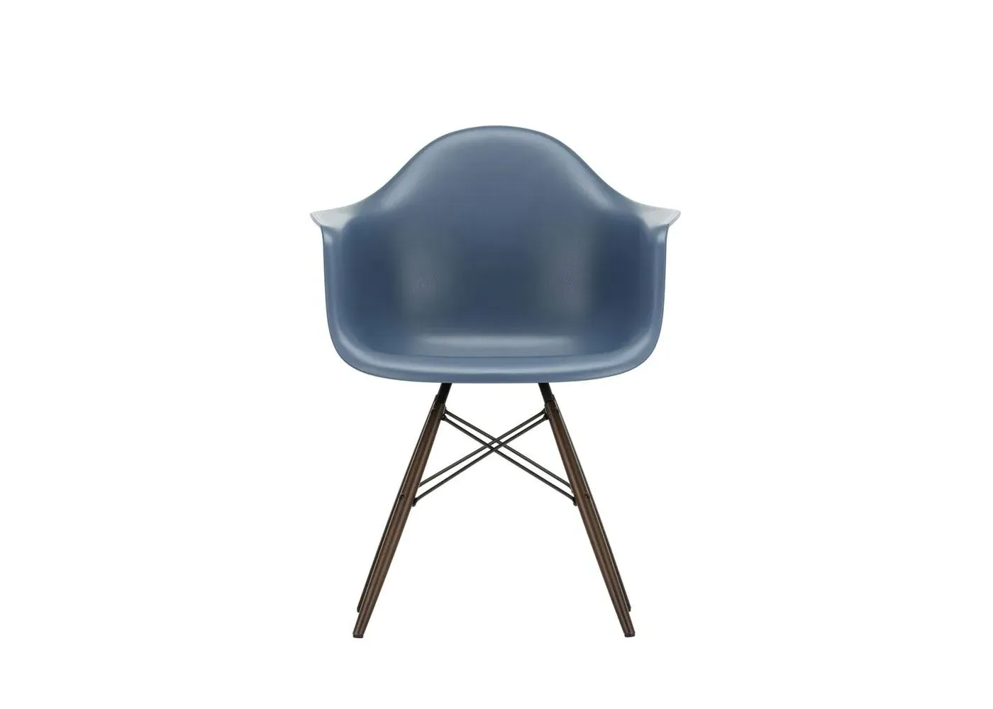 DAW Armchair with Maple Base - Blue, Polypropylene