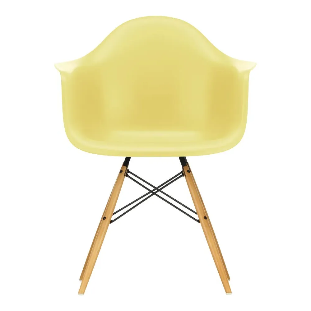 DAW Armchair with Maple Base - Citron, Polypropylene