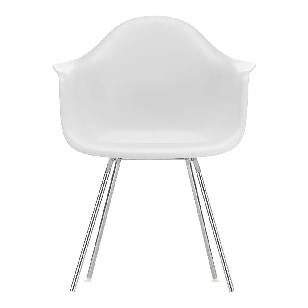 DAX Armchair with Chrome Base - Cotton White