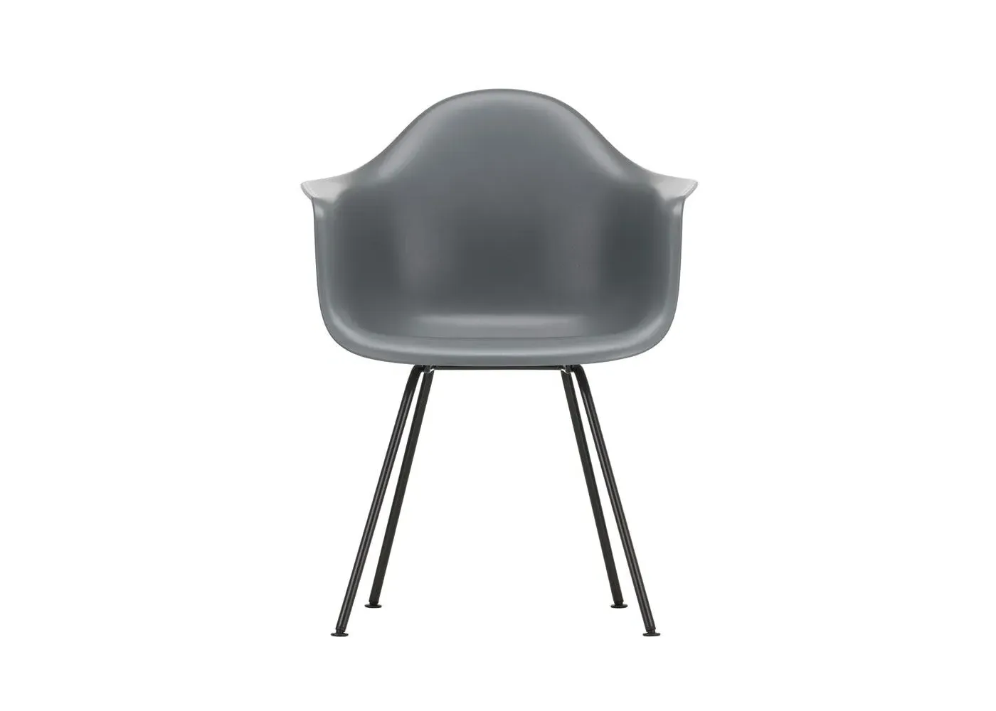 DAX Armchair with Steel Base - Granite Grey