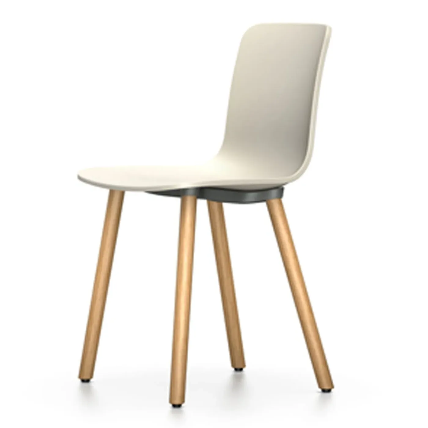 Dining Chair with Oak Legs - Grey, Wood