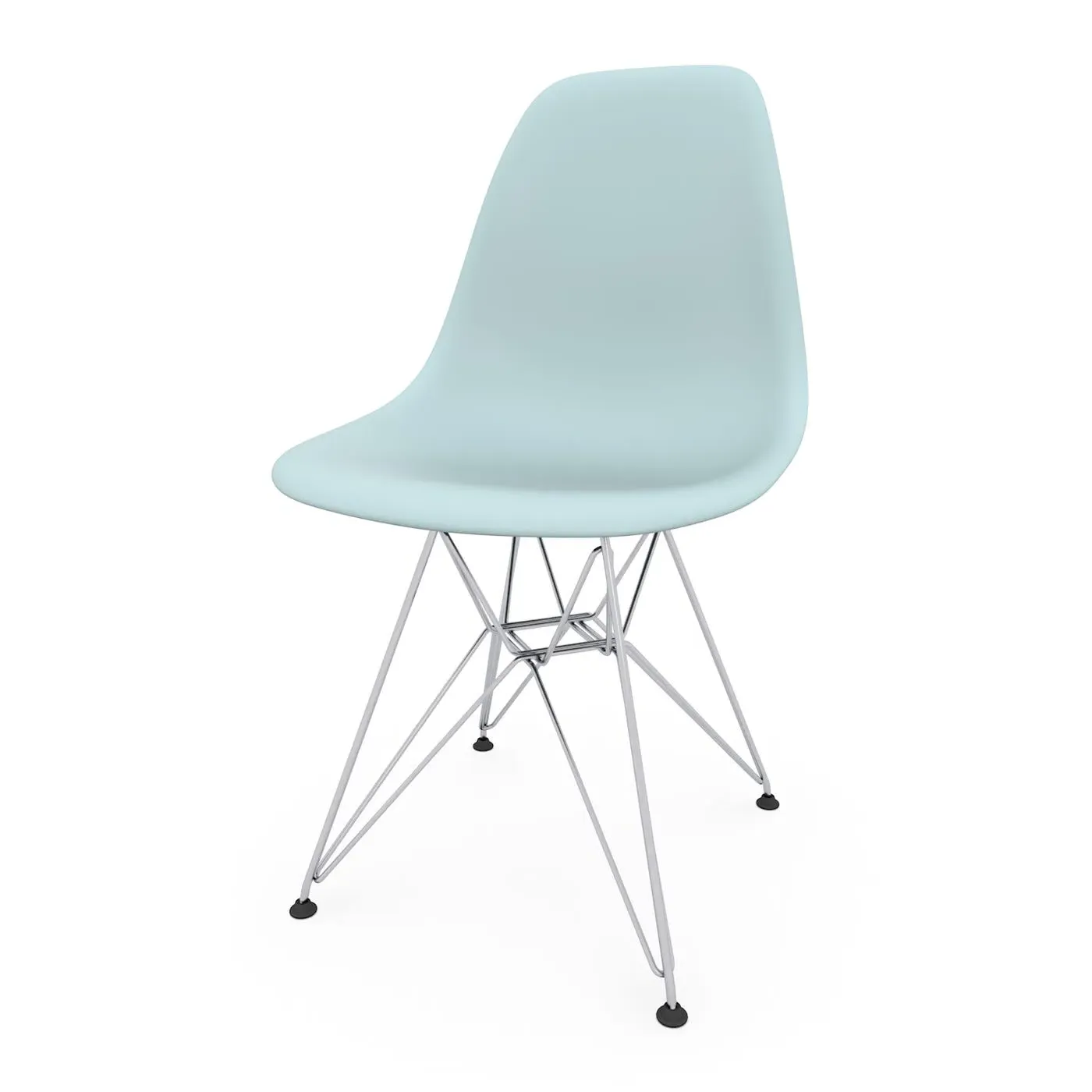 DSR Chair with Chrome Base - Ice Grey, Polypropylene
