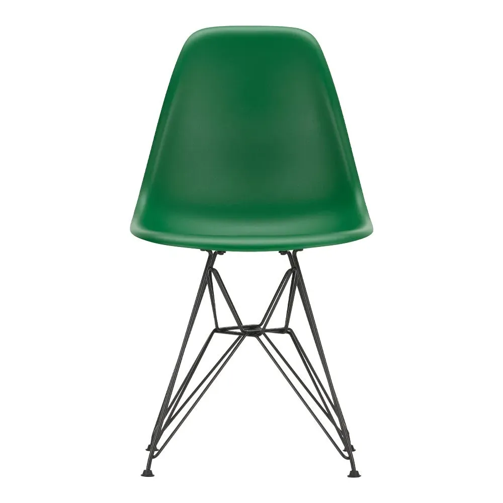 DSR Chair with Dark Base - Emerald, Polypropylene