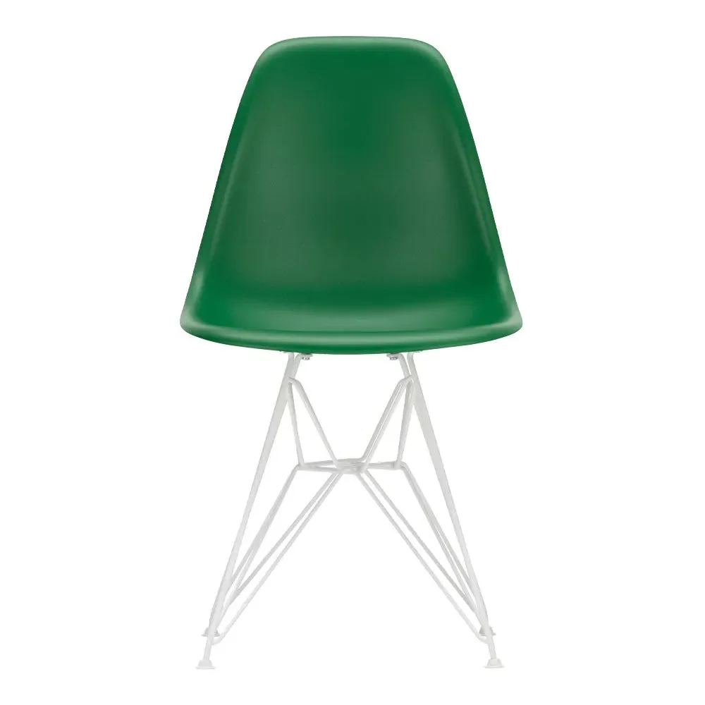DSR Chair with White Base - Emerald, Polypropylene