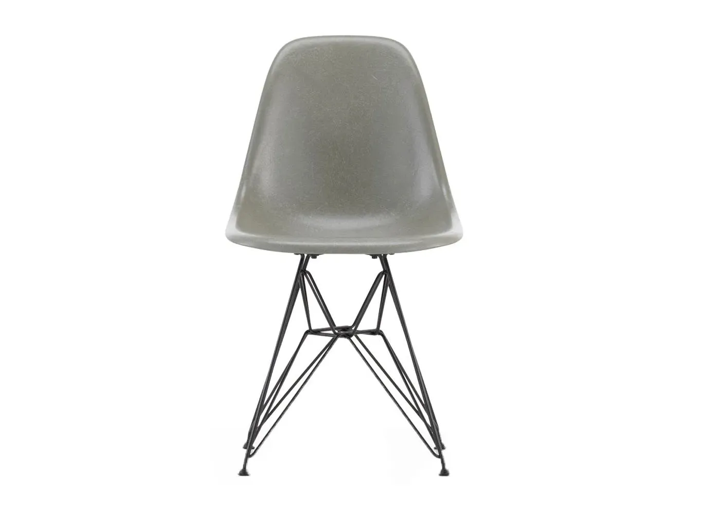 DSR Chair with Wire Base - Brown, Fibreglass image