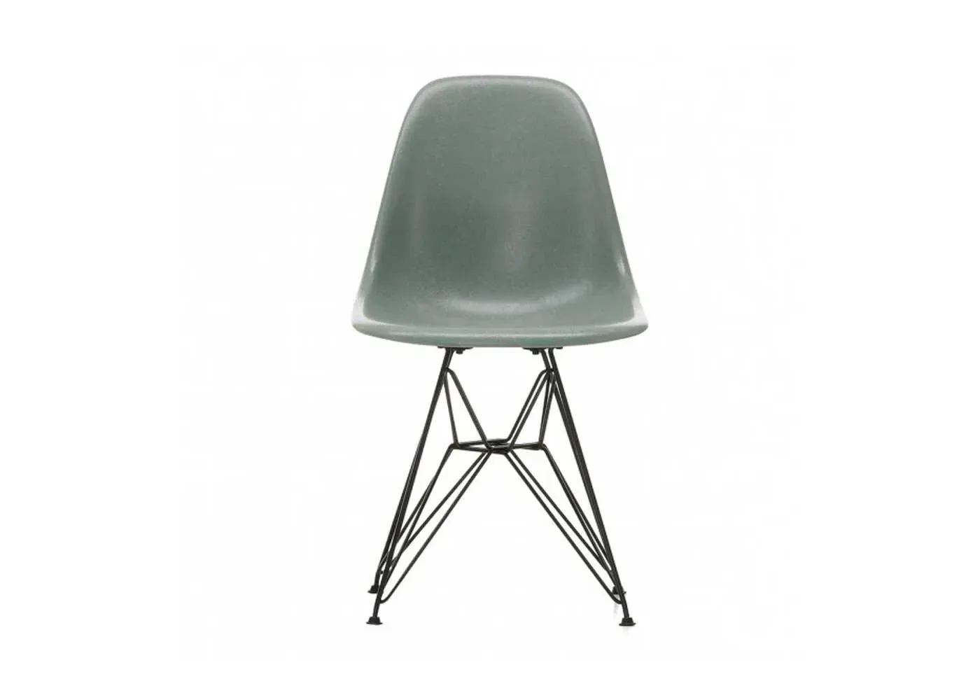 DSR Chair with Wire Base - Green, Fibreglass