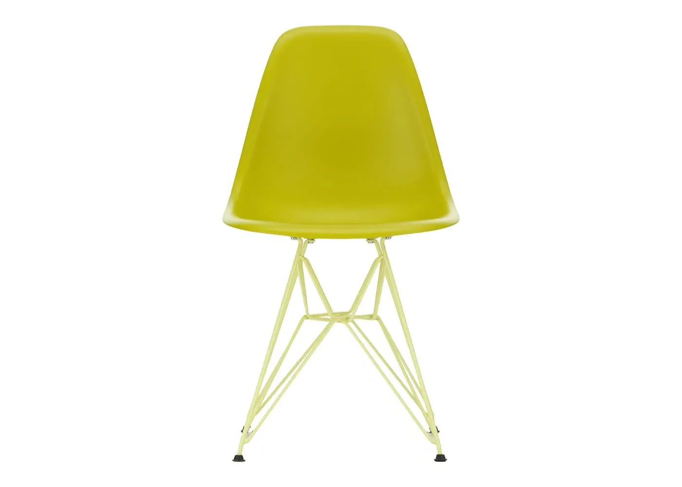 DSR Chair with Wire Base - Mustard, Plastic image