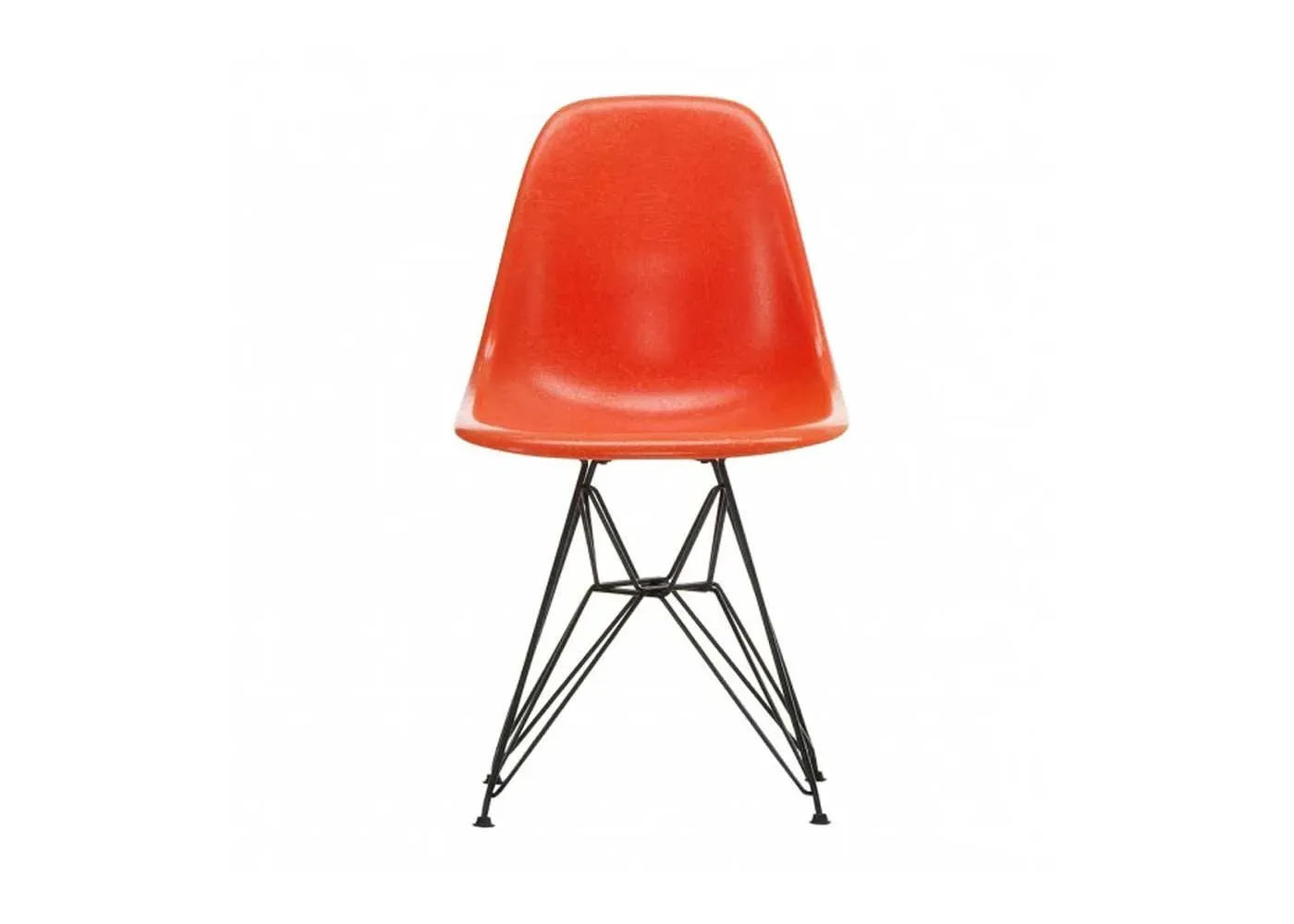 DSR Chair with Wire Base - Orange, Fibreglass