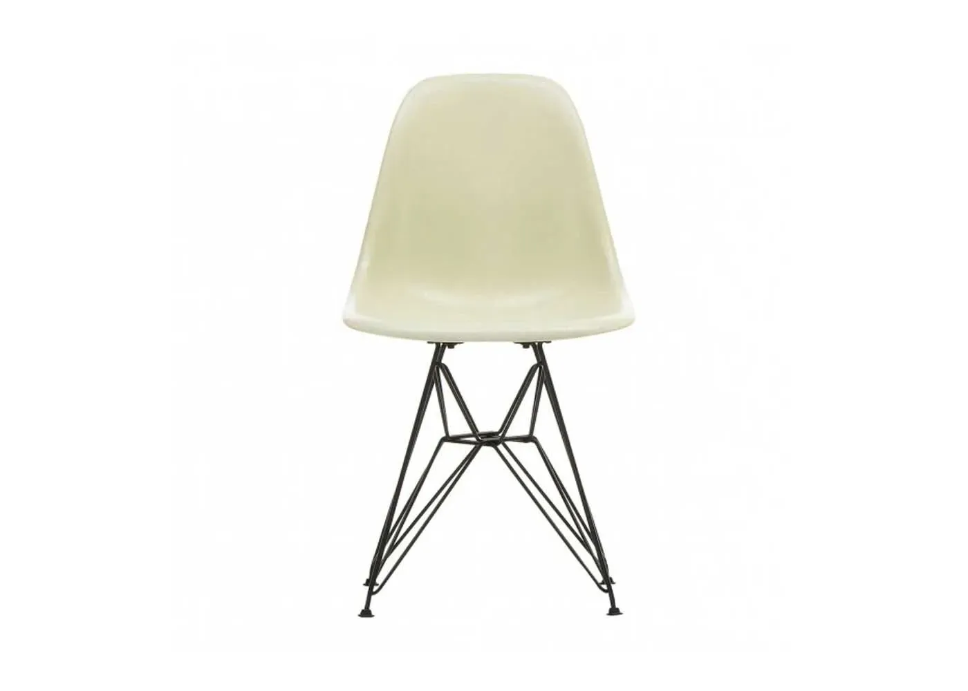DSR Chair with Wire Base - Parchment, Fibreglass