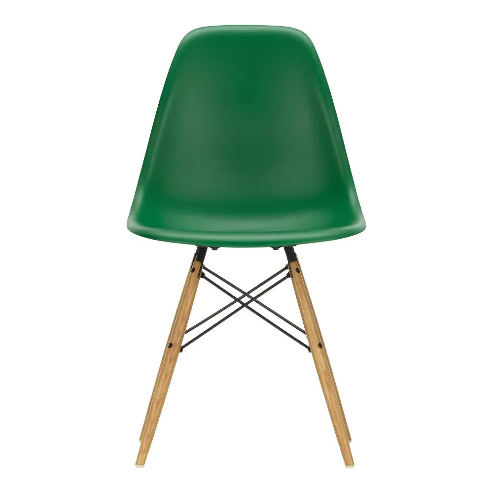 DSW Side Chair with Glides - Emerald, Polypropylene