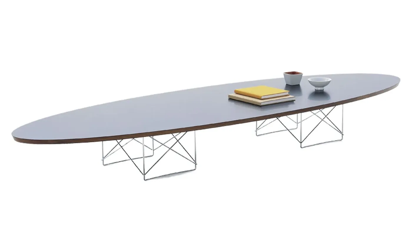 Elliptical Coffee Table - Black, Laminate image