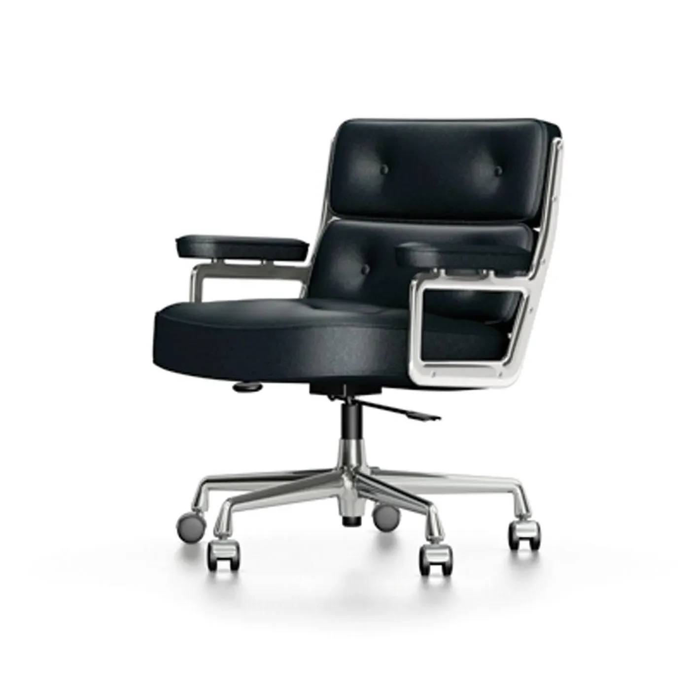 Executive Office Chair with Swivel - Black, Leather image