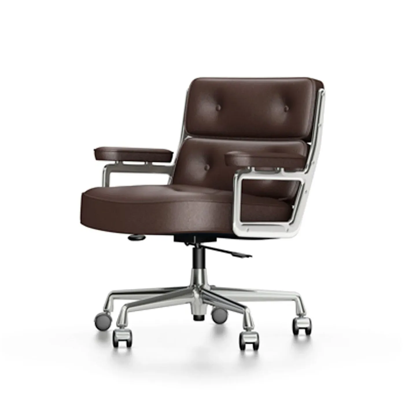 Executive Office Chair with Swivel - Brown, Leather