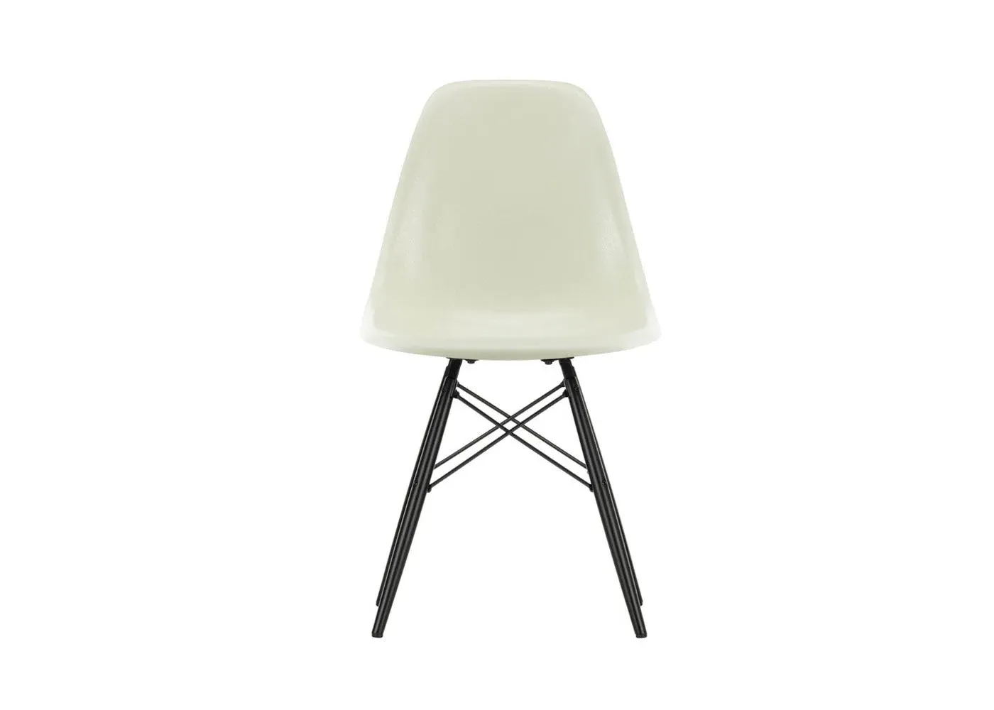 Fibreglass Chair with Wood Base - Beige, Fibreglass image