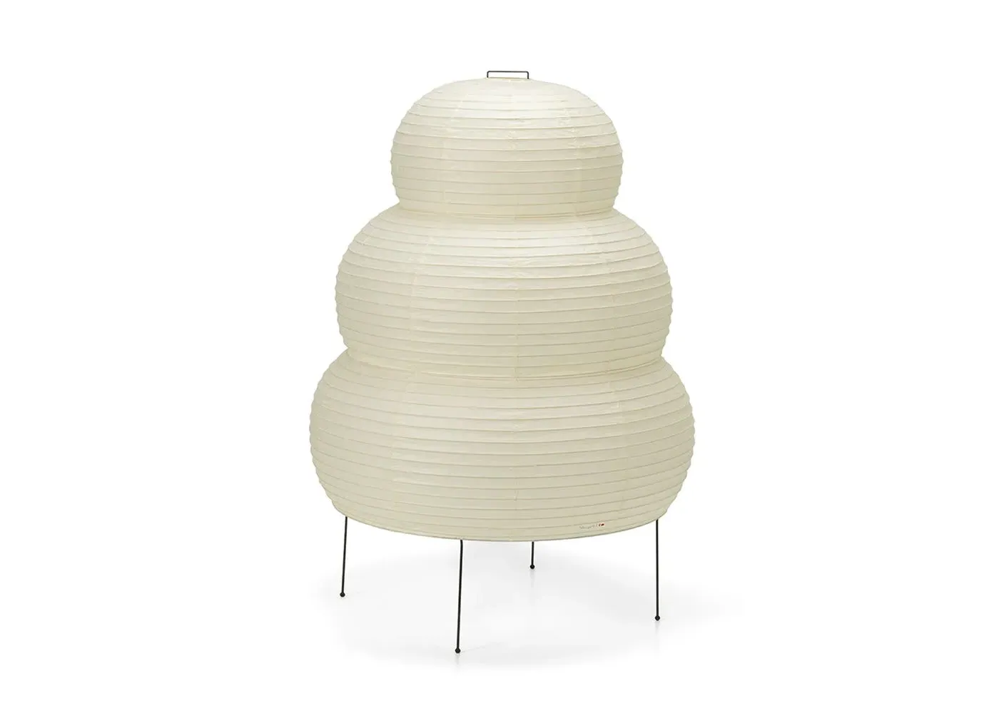 Floor Lamp with Paper Shade - White image