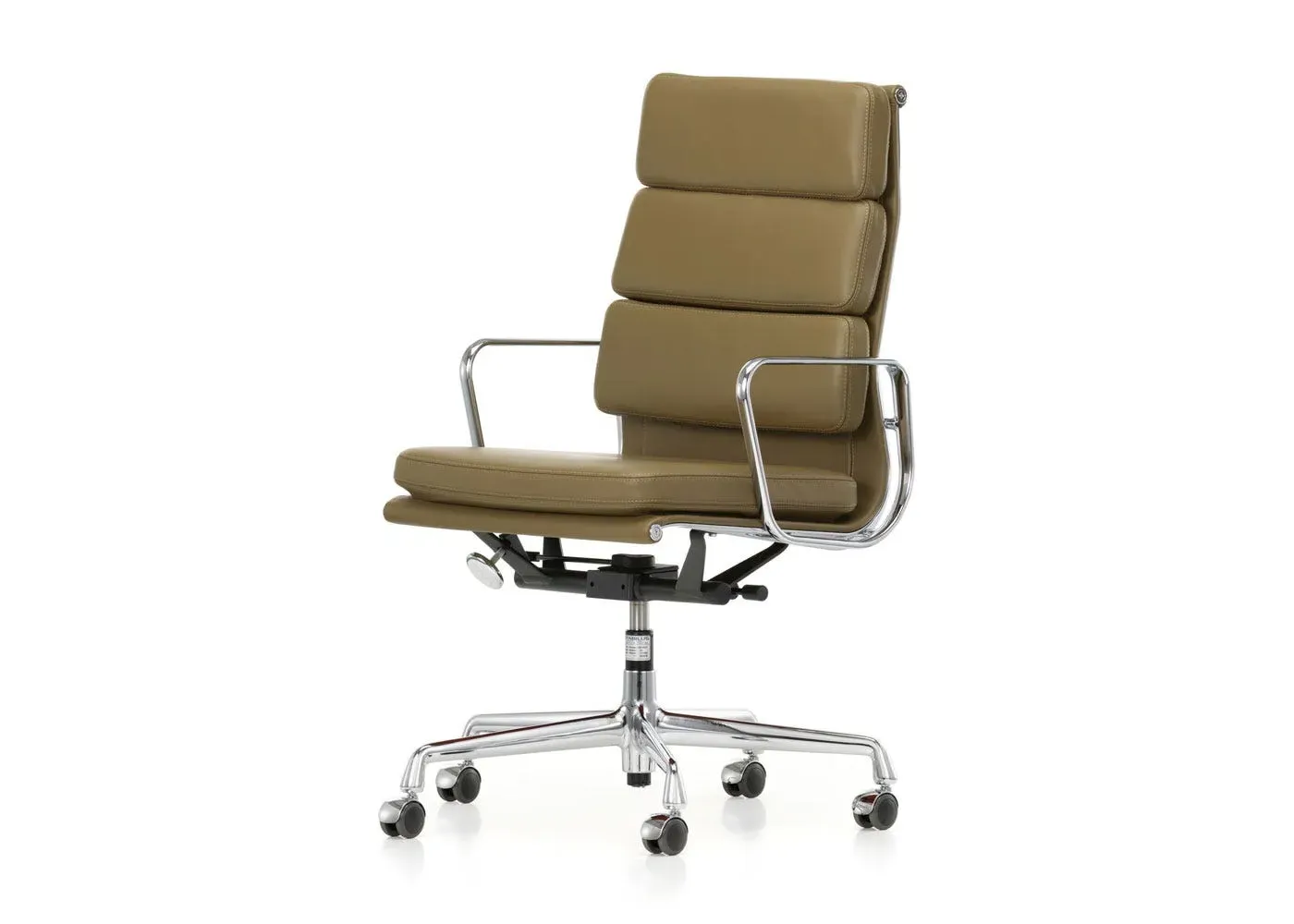 High Back Soft Pad Chair - Green, Leather