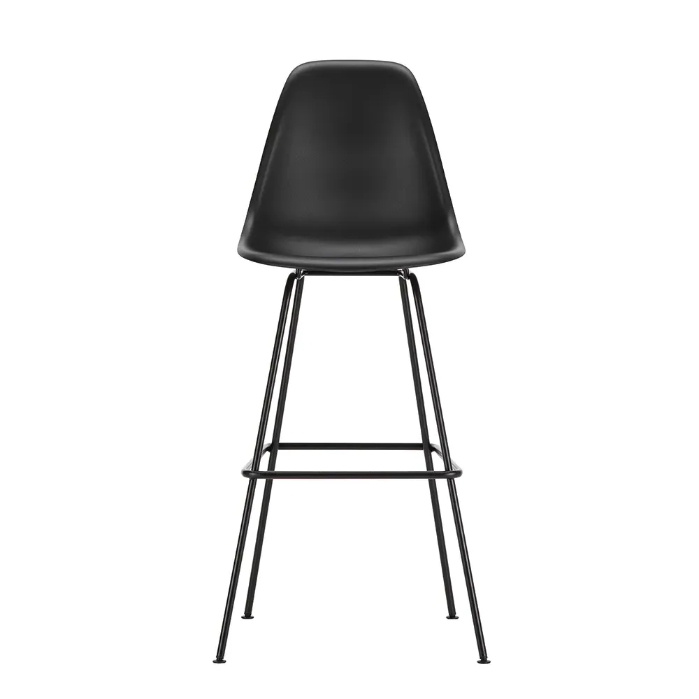 High Plastic Stool - Deep Black, Powder Coated