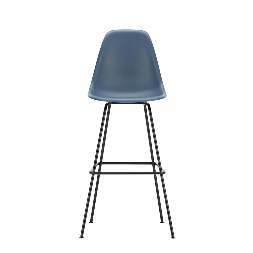 High Plastic Stool - Sea Blue, Powder Coated