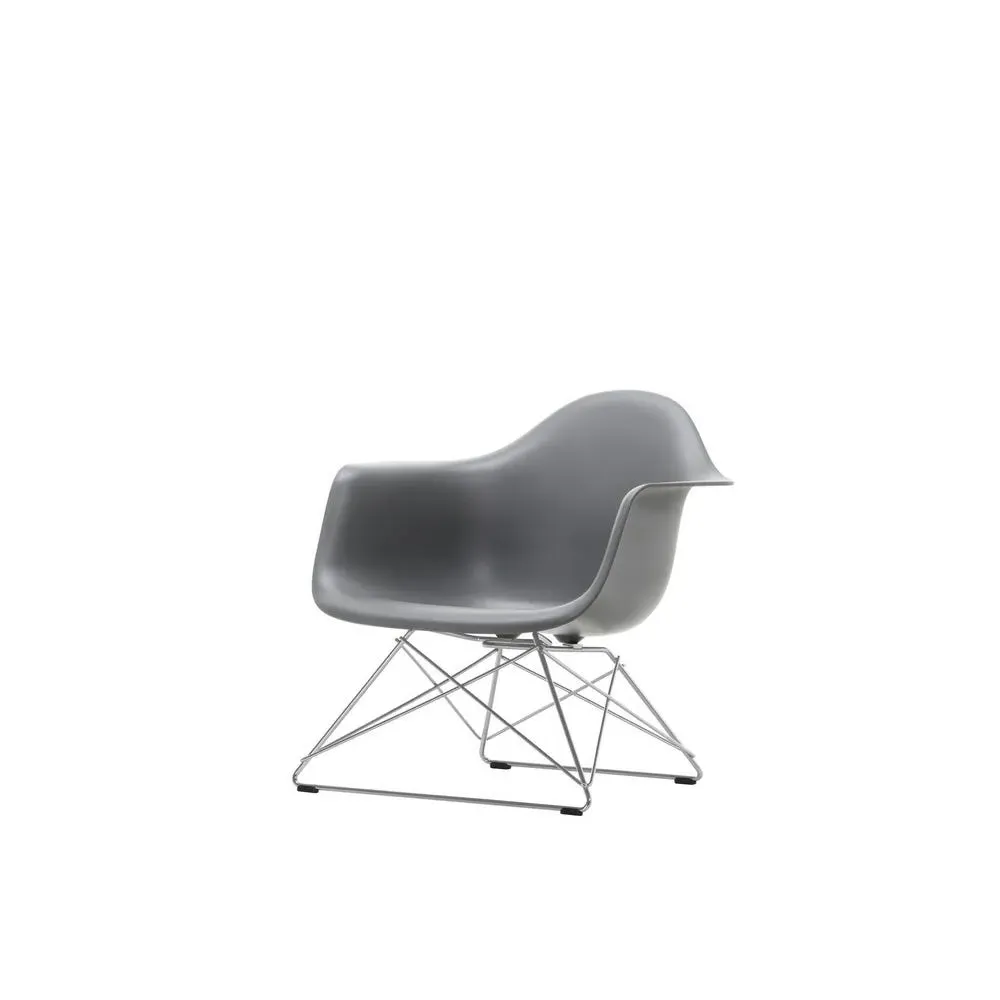 LAR Armchair with Wire Base - Granite Grey, Polypropylene