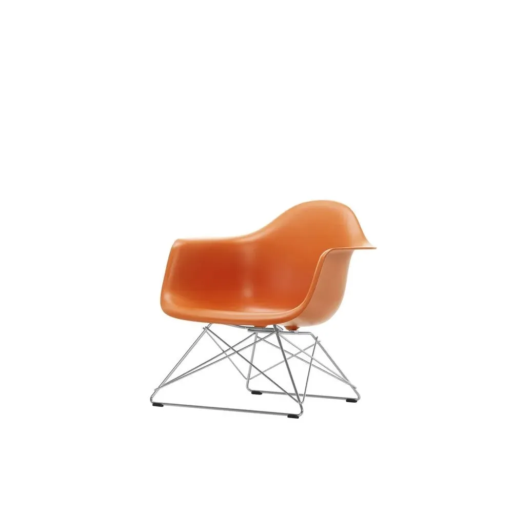 LAR Armchair with Wire Base - Orange, Polypropylene