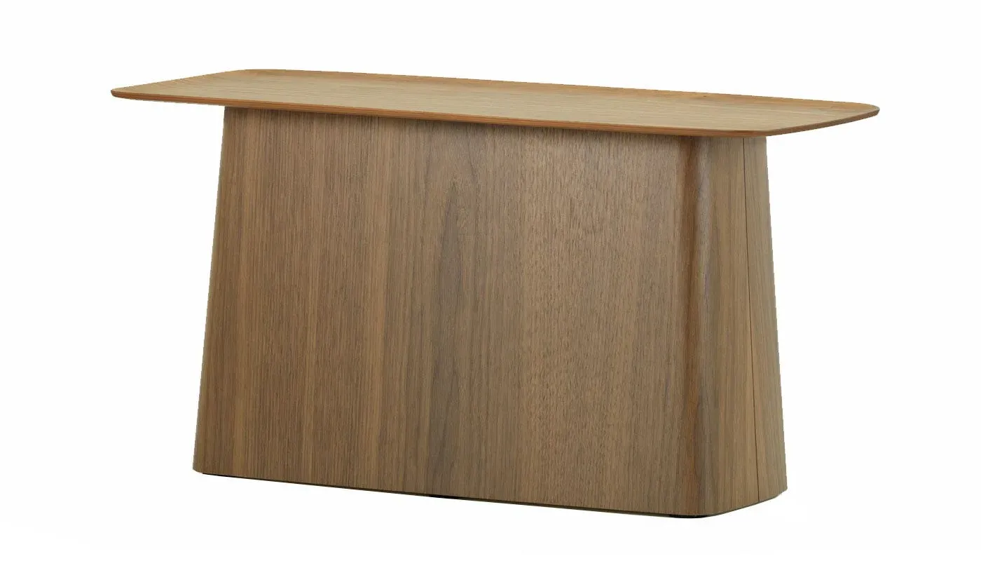 Large Side Table with Curved Lip - Walnut