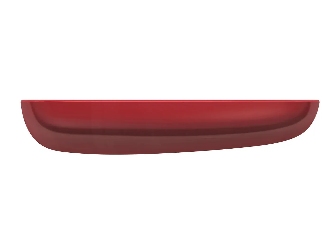 Large Wall Shelf with Curved Sides - Red, Plastic