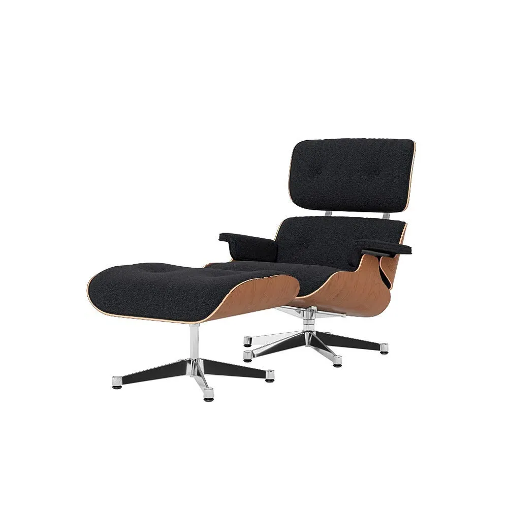 Lounge Chair & Ottoman Set - Black, Cherry image