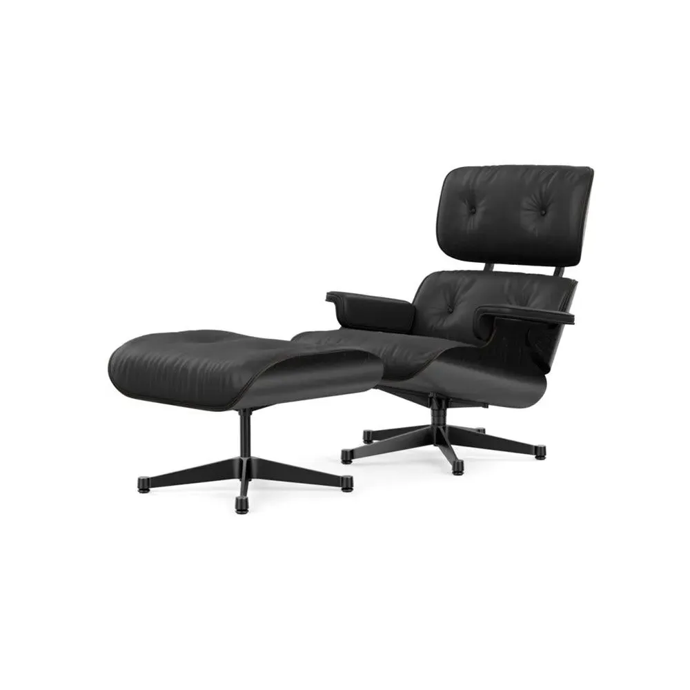 Lounge Chair & Ottoman Set - Grey, Leather image