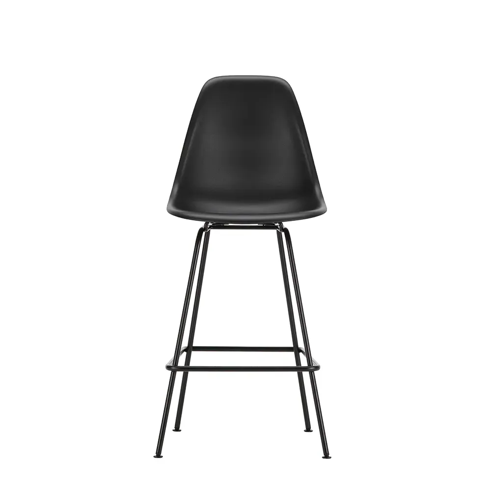Medium Plastic Stool - Deep Black, Powder Coated