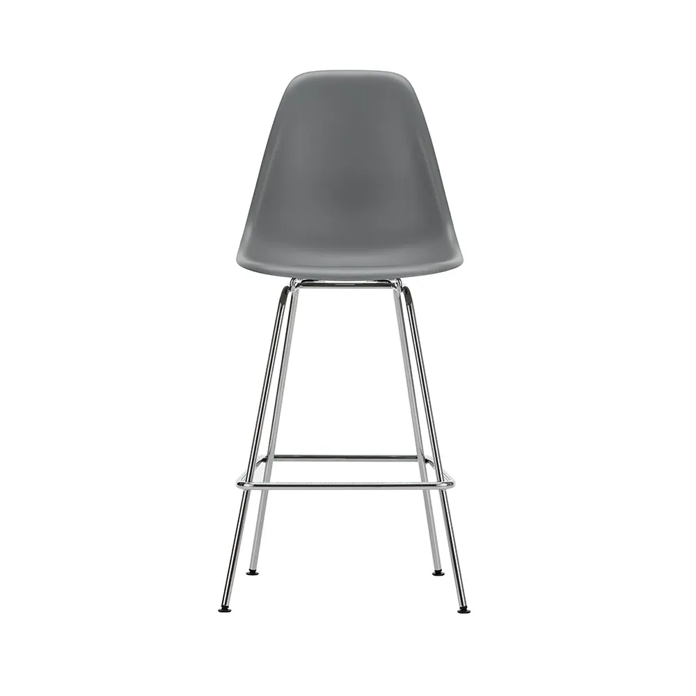 Medium Plastic Stool - Grey, Powder Coated