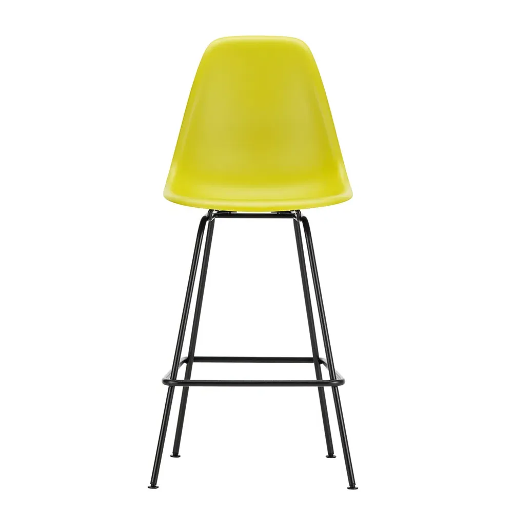 Medium Plastic Stool - Mustard, Powder Coated