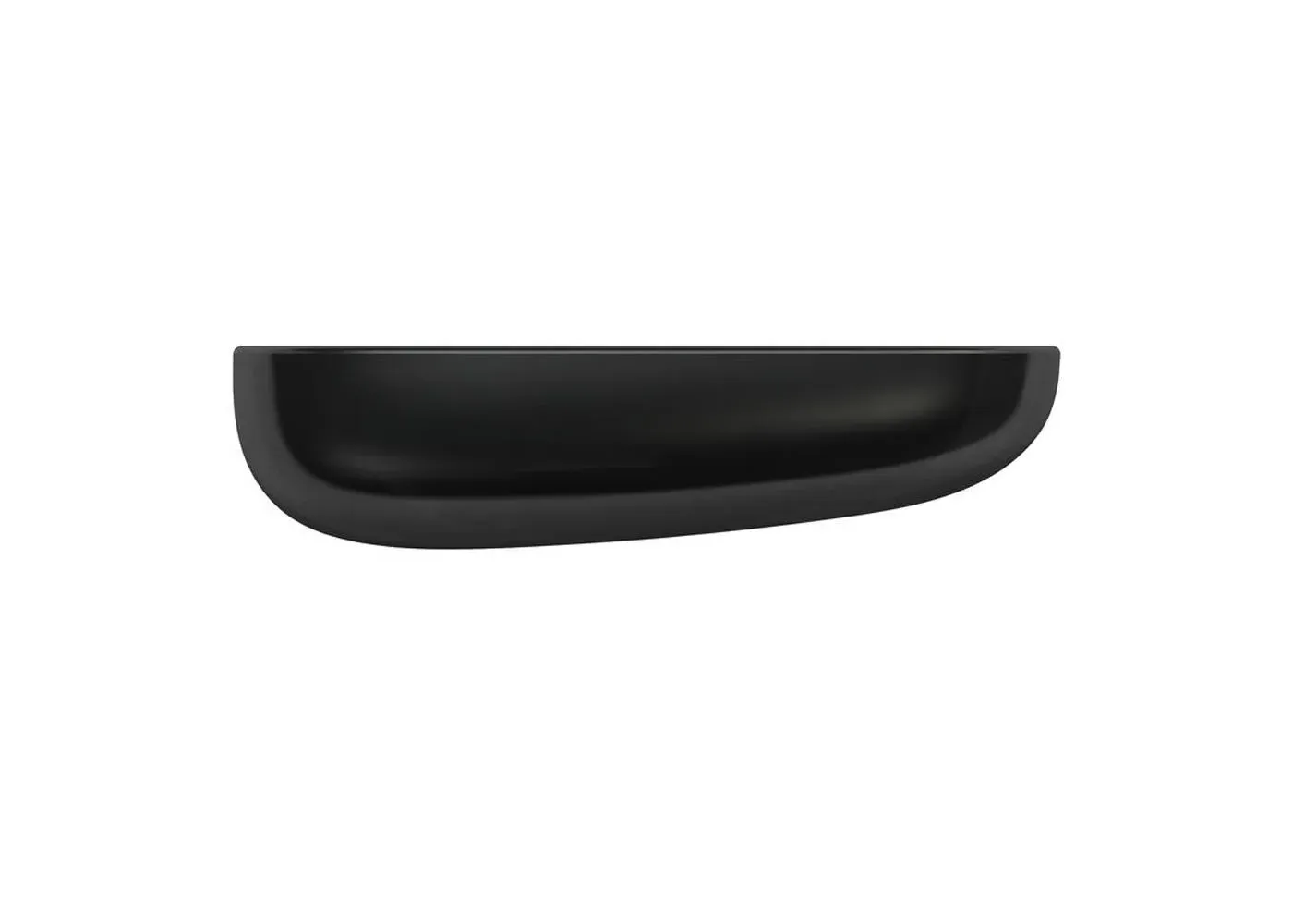 Medium Wall Shelf with Curved Sides - Black, Plastic