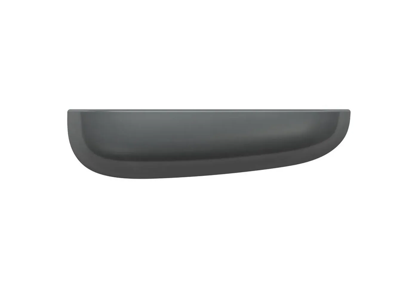Medium Wall Shelf with Curved Sides - Grey, Plastic