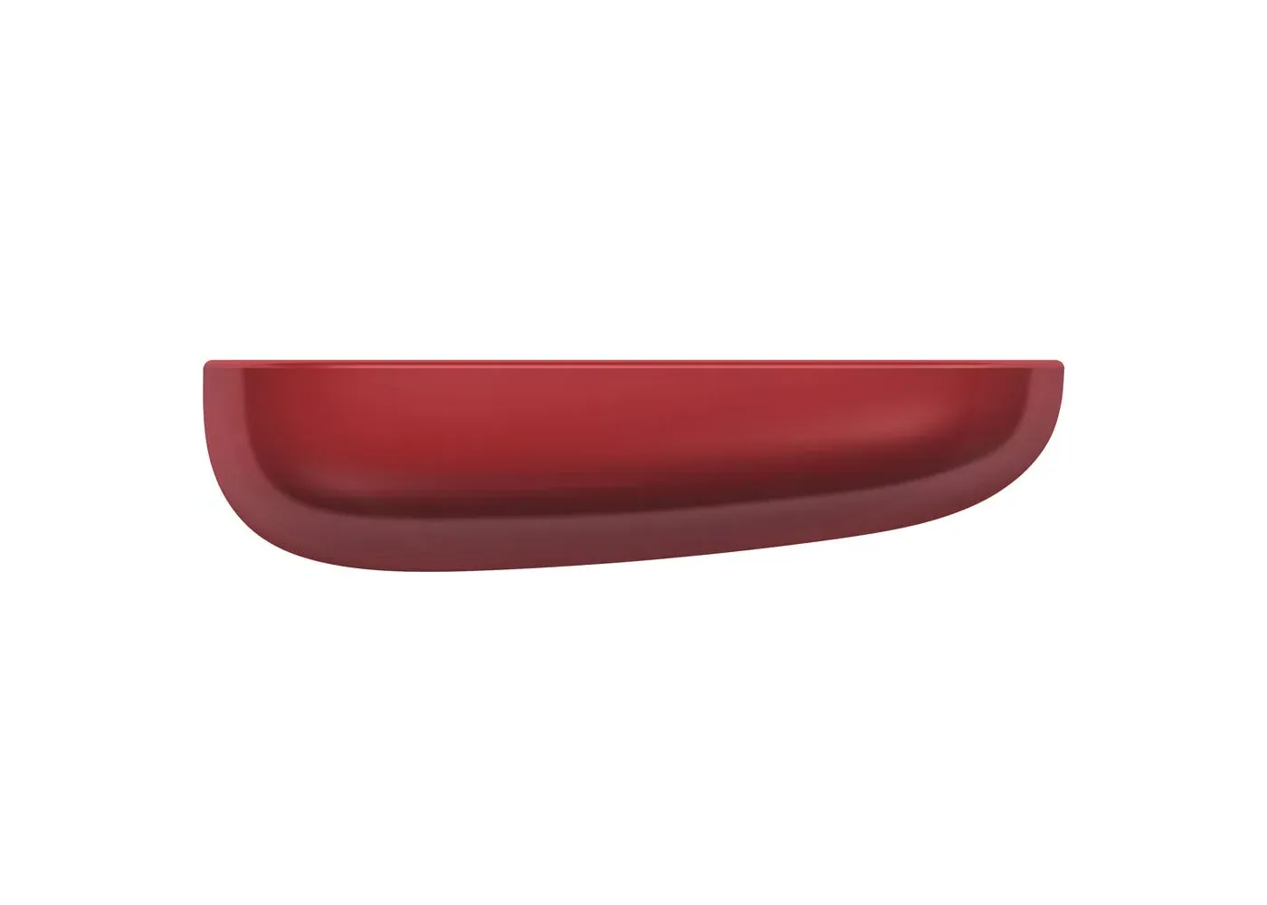 Medium Wall Shelf with Curved Sides - Red, Plastic