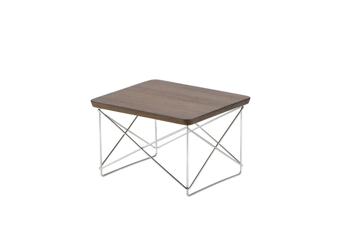 Occasional Table with Chrome Base - Walnut