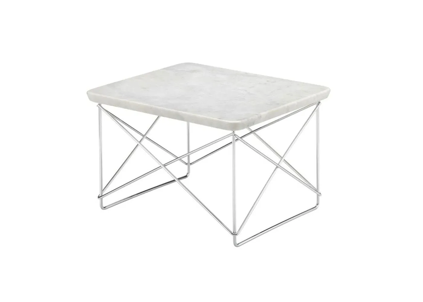 Occasional Table with Marble Top - White, Chrome image