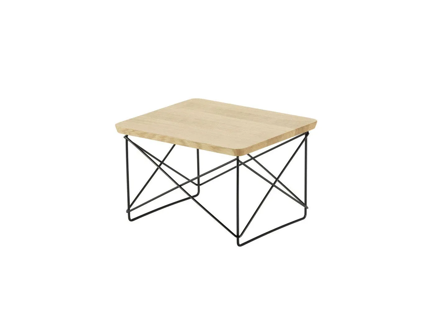 Occasional Table with Wire Base - Oak, Steel