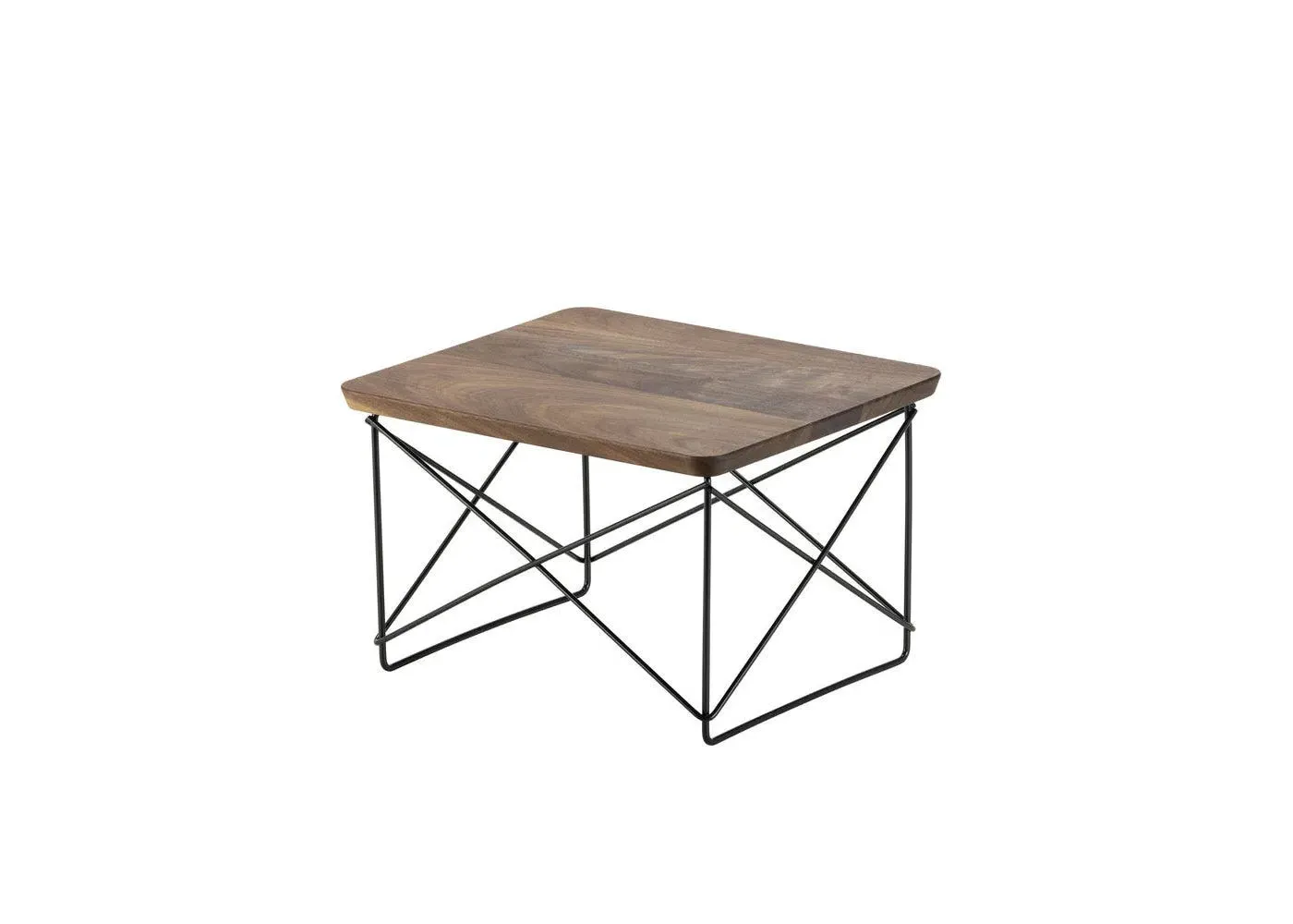 Occasional Table with Wire Base - Walnut, Steel