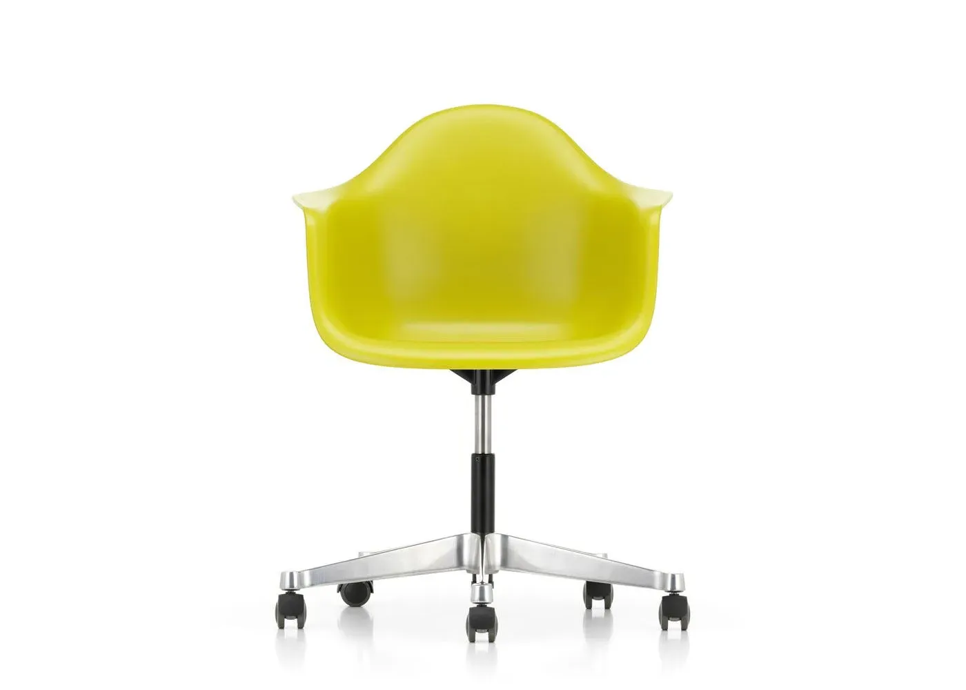 Office Armchair with Castors - Yellow