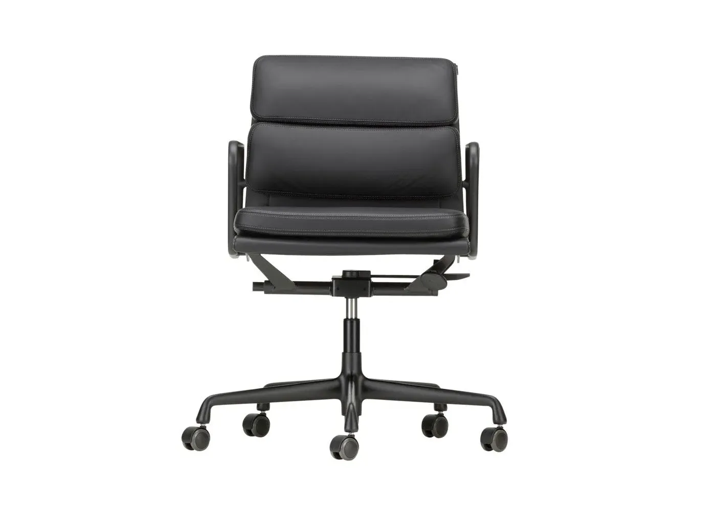 Office Chair with Soft Pad - Black, Leather image