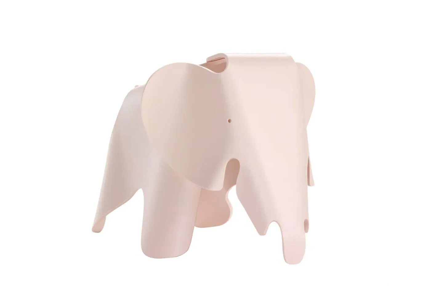 Small Elephant Figurine - Pale Rose, Plastic