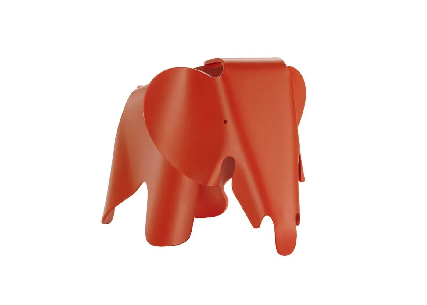 Small Elephant Figurine - Poppy Red, Plastic