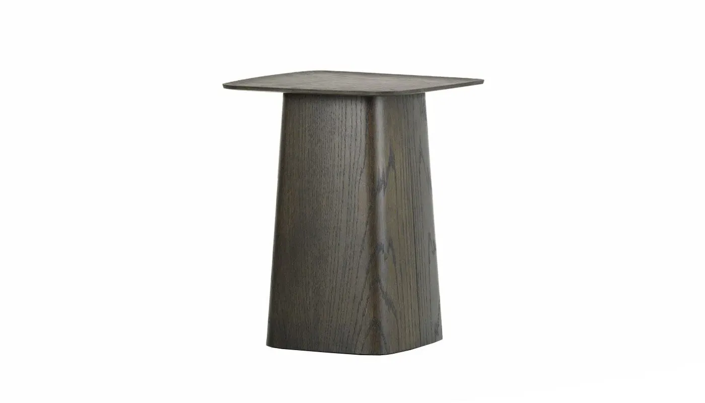 Small Side Table with Curved Lip - Dark Oak image