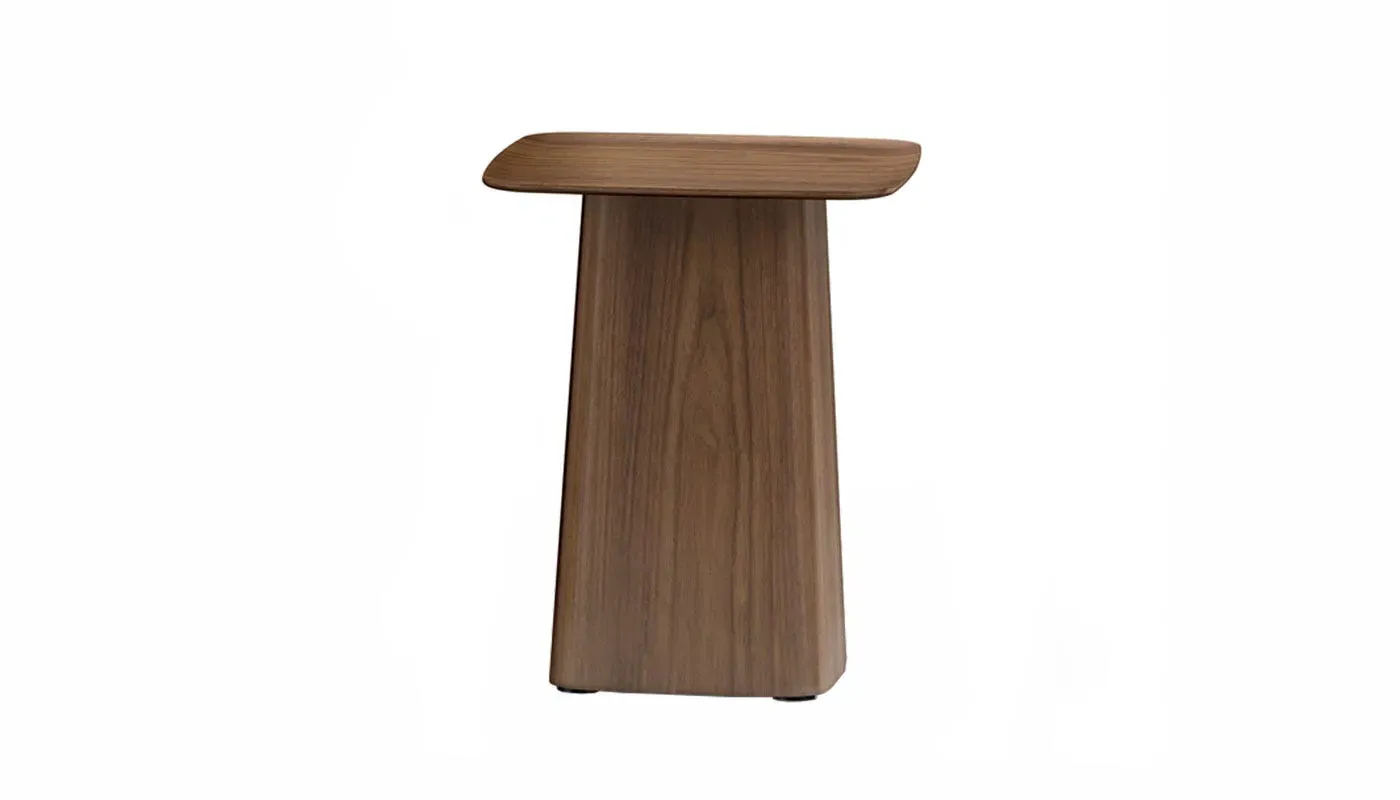 Small Side Table with Curved Lip - Walnut