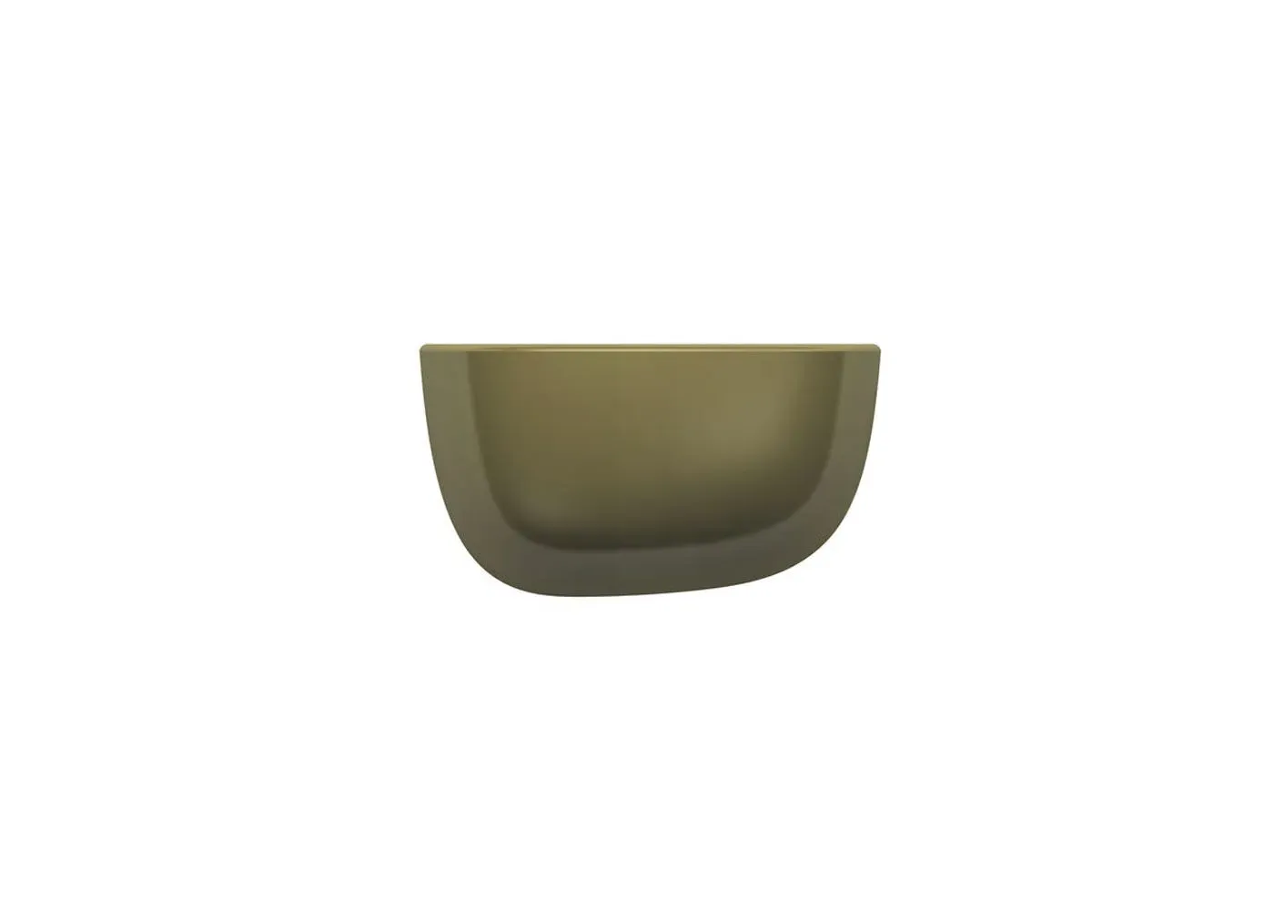 Small Wall Shelf with Curved Sides - Khaki, Plastic image